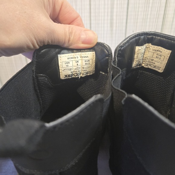 Xero Shoes Black Women 10 Vienna Canvas Barefoot Inspired Chelsea Ankle Boots - Picture 5 of 8